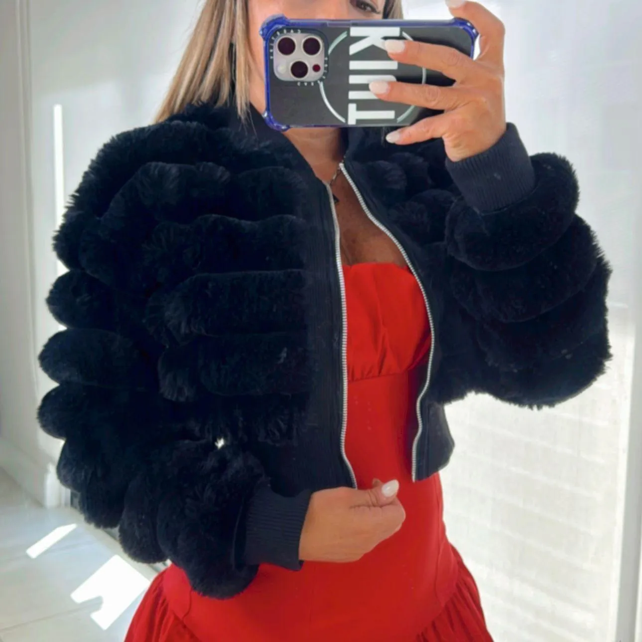 2624 Fur bomber jacket