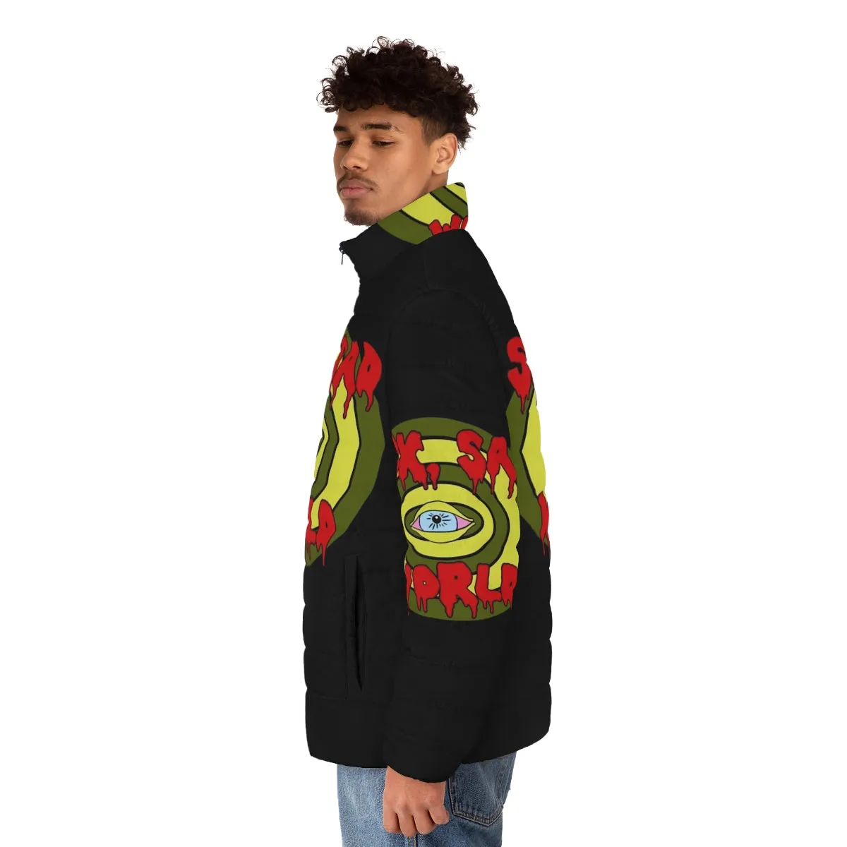 90s Grunge Inspired "Sick Sad World" Puffer Jacket