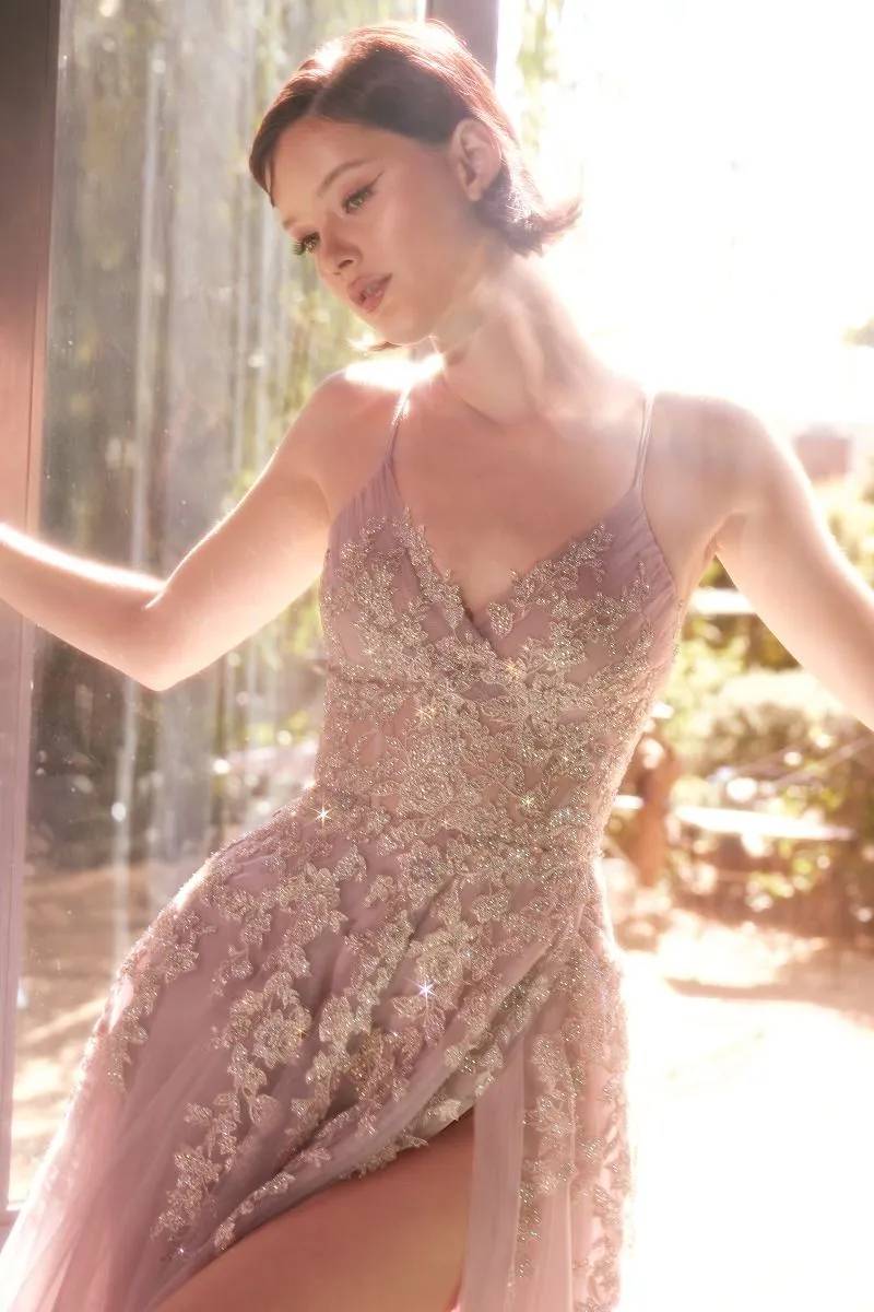 A-LINE LACE & TULLE GOWN