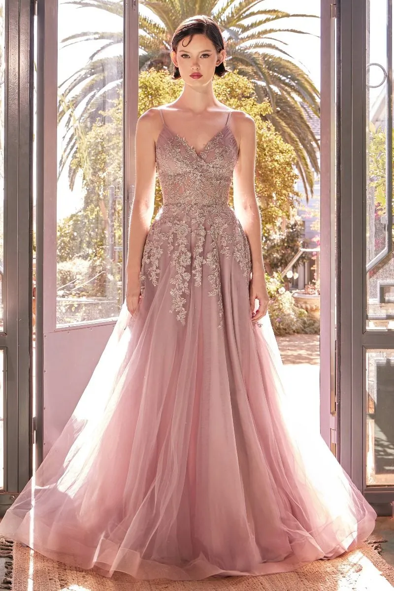 A-LINE LACE & TULLE GOWN