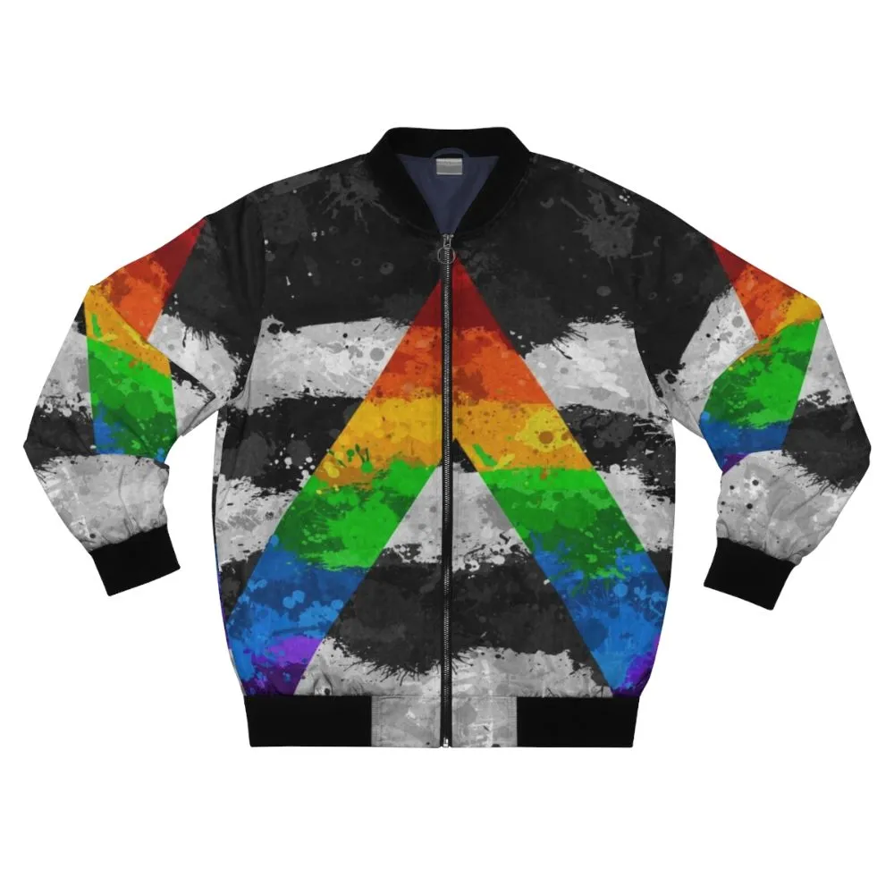 Abstract LGBT Ally Pride Bomber Jacket