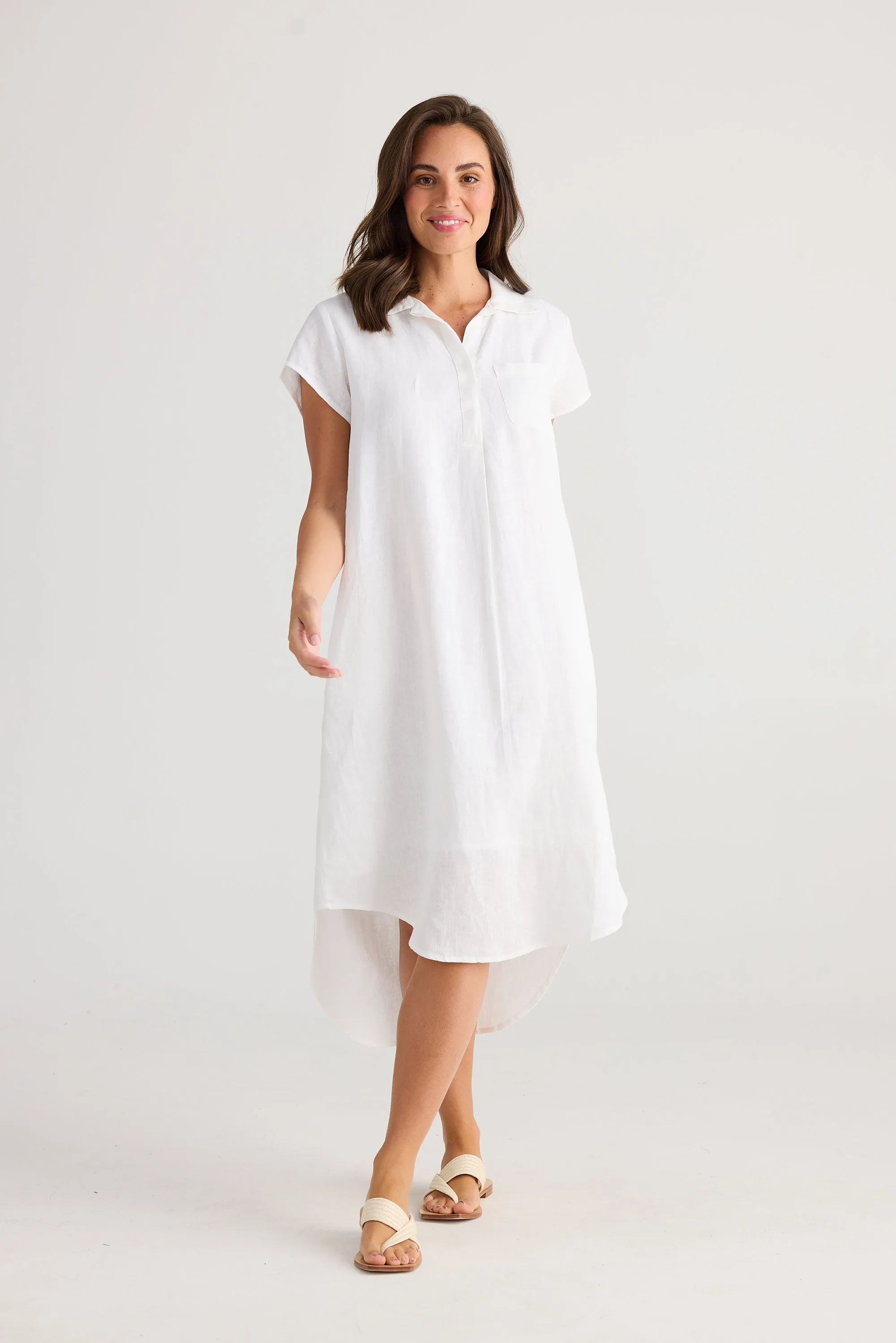 Ahoy Linen Tunic Dress