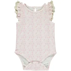 Amber Onesie in Pink Ditsy Floral