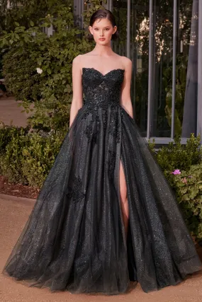 ANDREA & LEO A1378 Strapless Layered Tulle Ball Gown