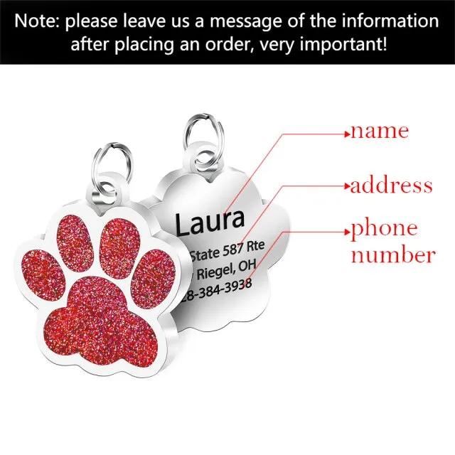 Anti-lost Custom Dog ID Tag Accessories