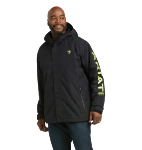 Ariat Men's Rebar Stormshell Logo Waterproof Black Jacket