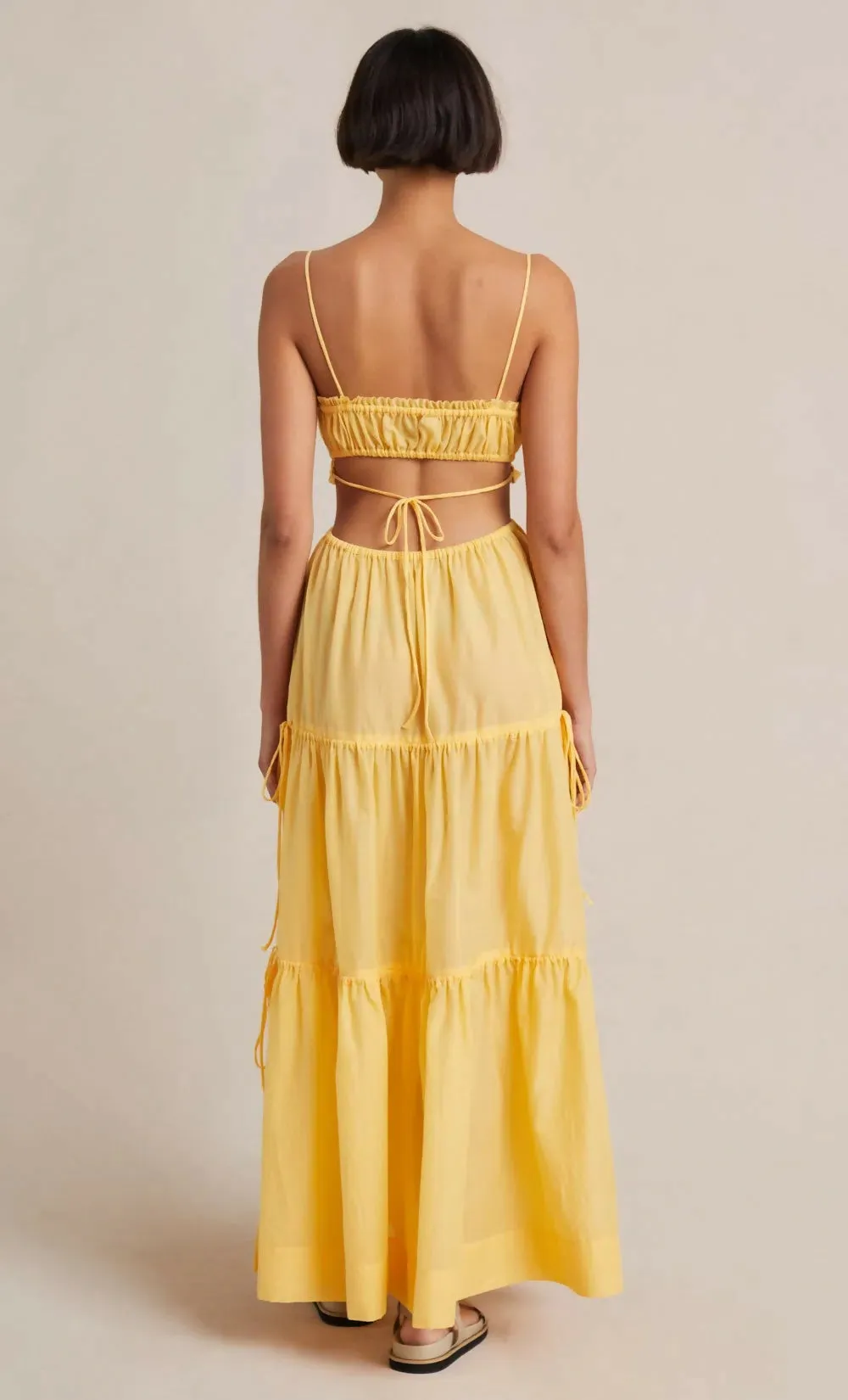 Bec & Bridge Alexandra Tie Maxi Dress in Yellow