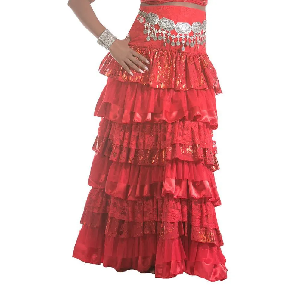 Belly Dance Ruffled Tribal Skirt | AL MIRANDA