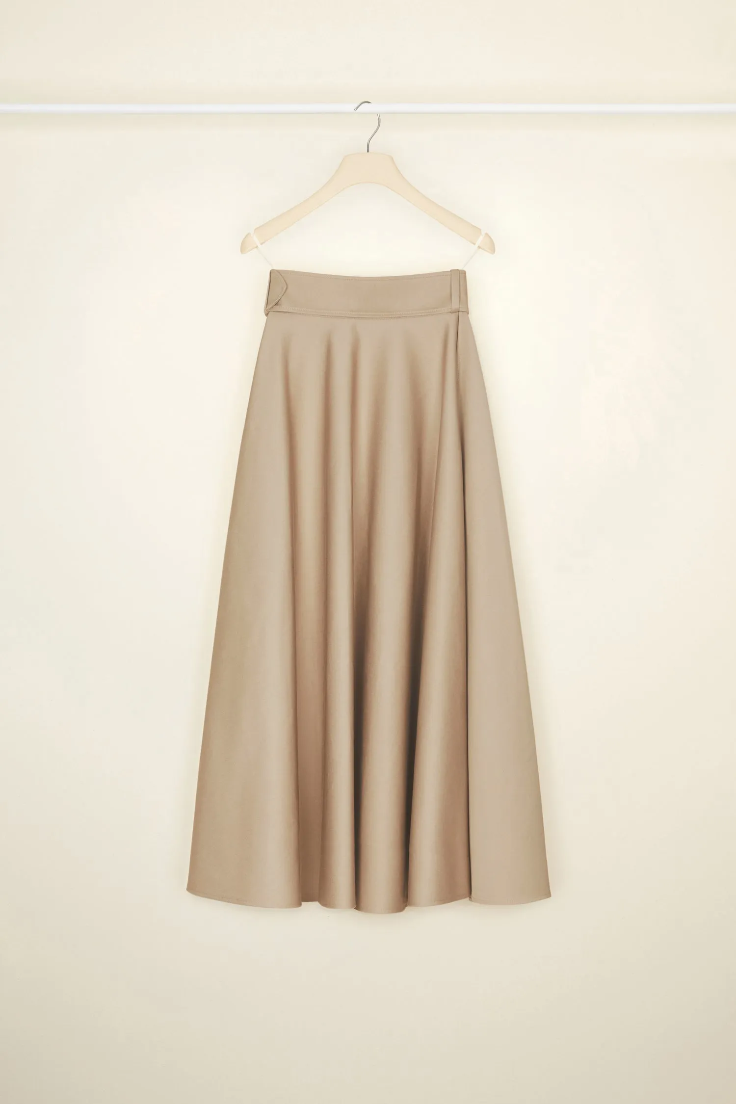 Belted maxi skirt in organic cotton