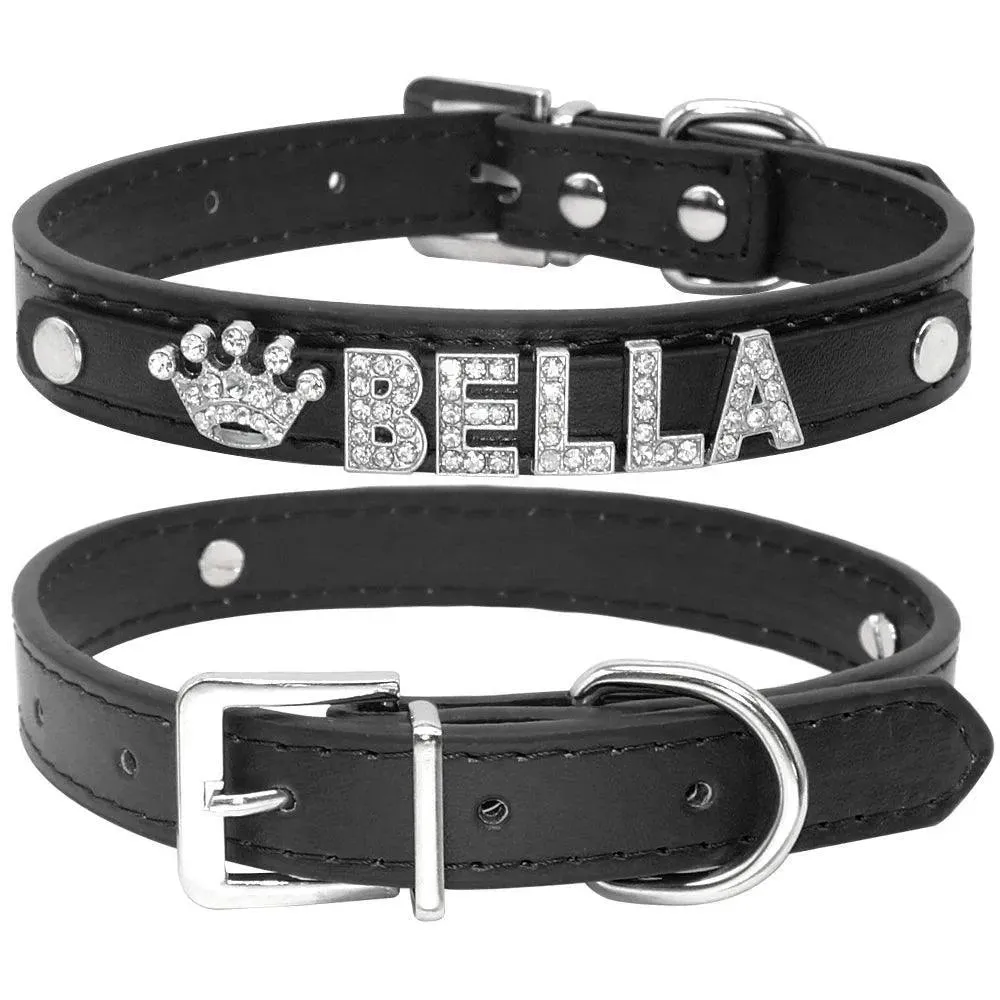 Bling Rhinestone Personalized Pet Collars