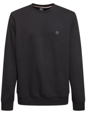 Boss   Sharpe logo stretch cotton sweatshirt 