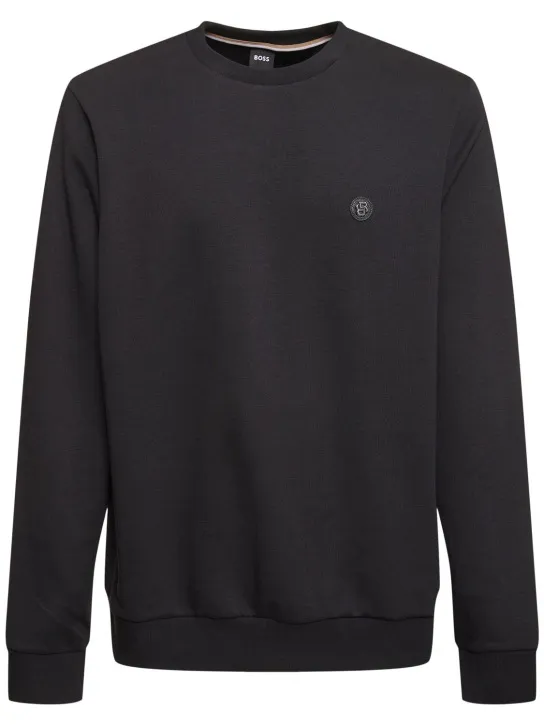 Boss   Sharpe logo stretch cotton sweatshirt 