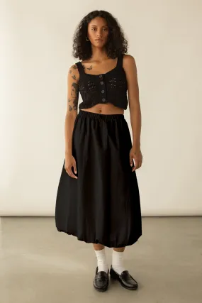 BUBBLE HEM MAXI SKIRT