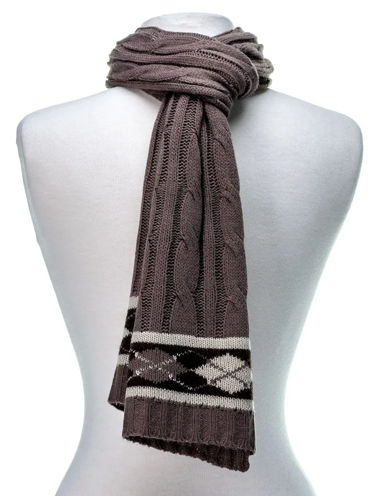 Cable Knit Aristocrat Mens Scarf