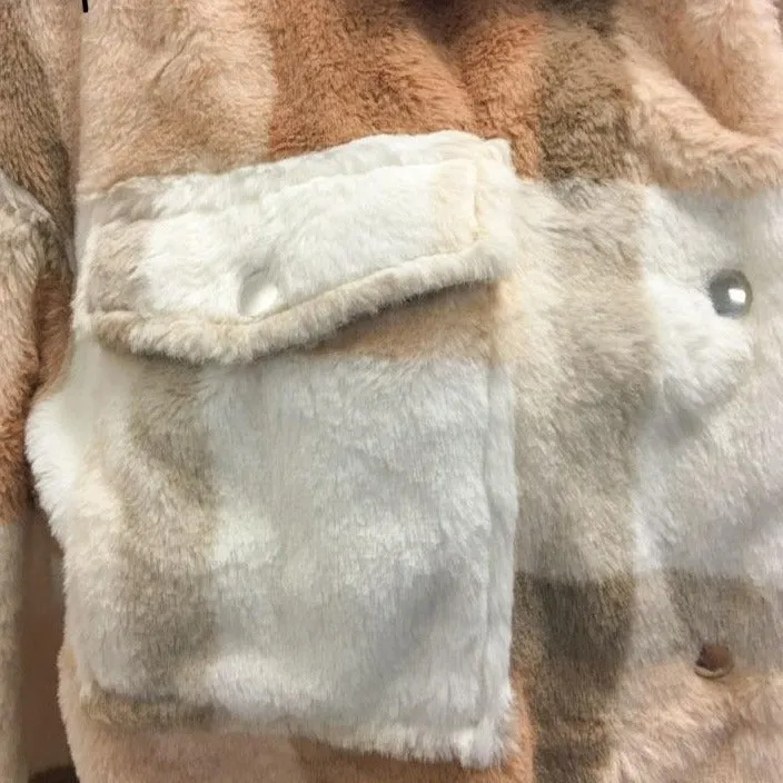 Casual Camel Faux Fur Jacket