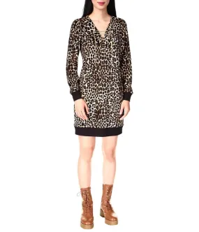 Cheetah Velour Tunic Dress