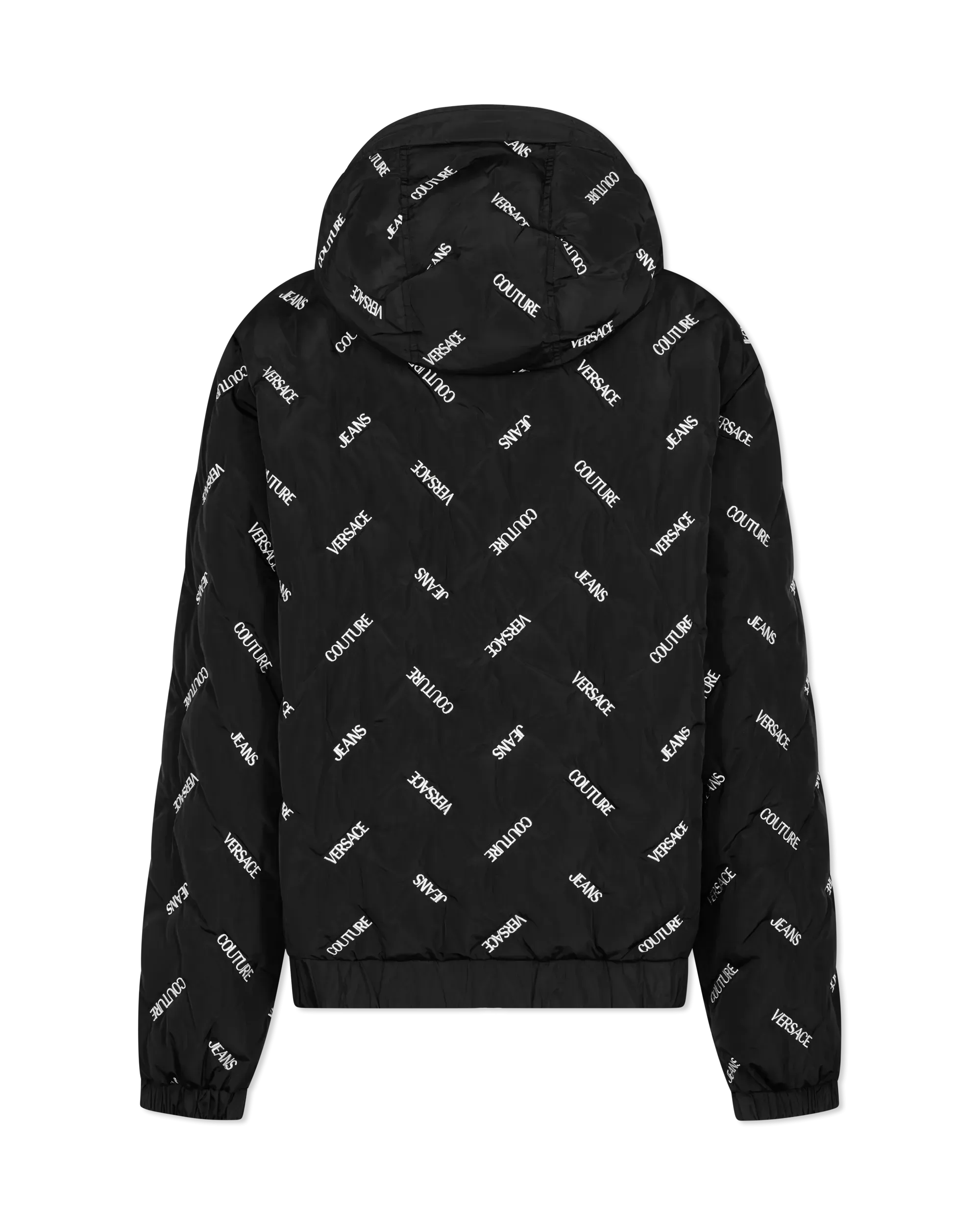 Chevron Logo Print Puffer Jacket