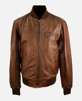 Classic Blouson Jacket in Brown Sheepskin