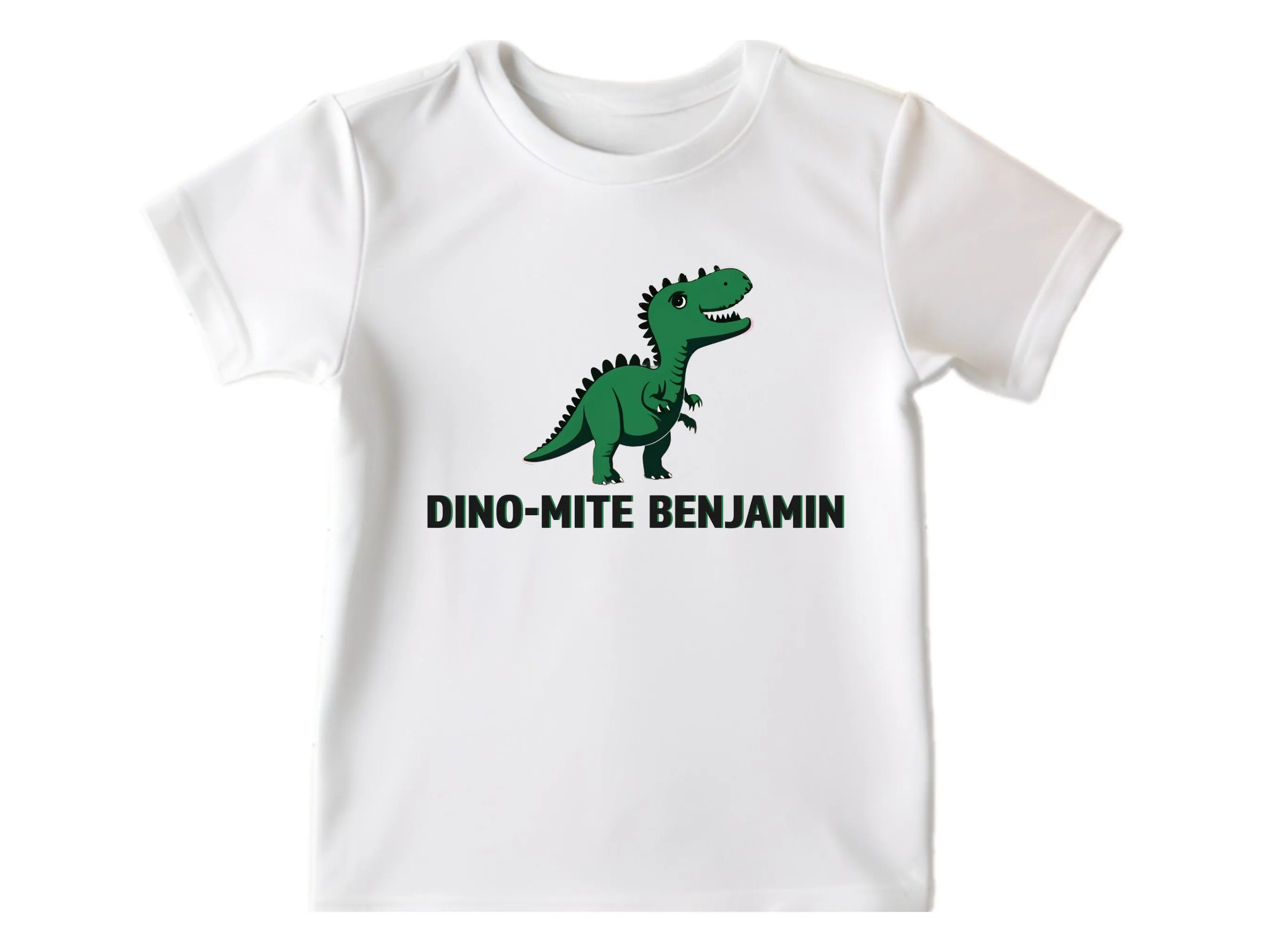 Custom Baby Name Long sleeve Cotton Bodysuit for Baby Boys, Dino-Mite Design