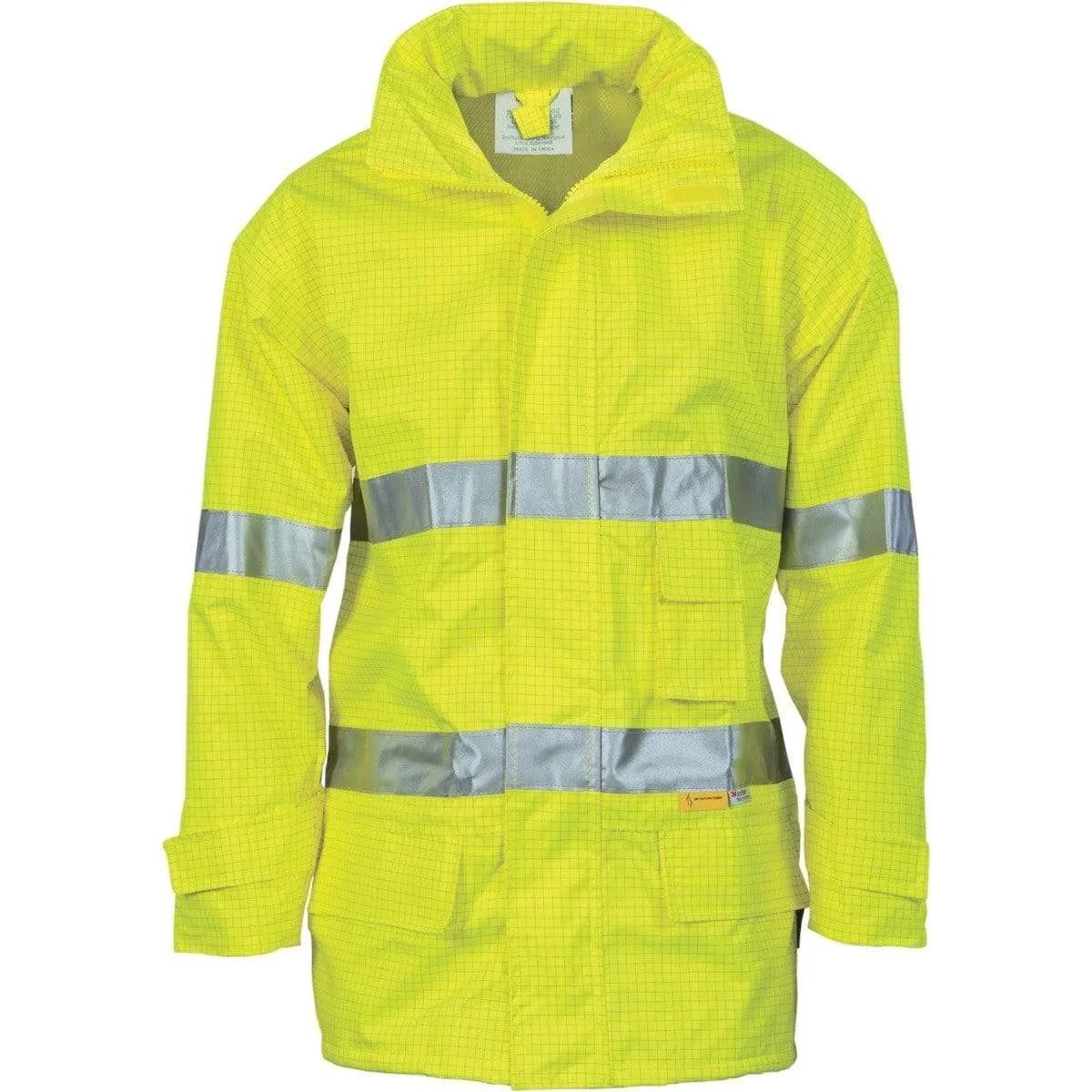 Dnc Workwear Hi-vis Breathable Anti-static Jacket With 3m Reflective Tape - 3875