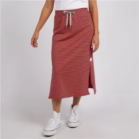 Elm Travel Skirt- Watermelon Stripe