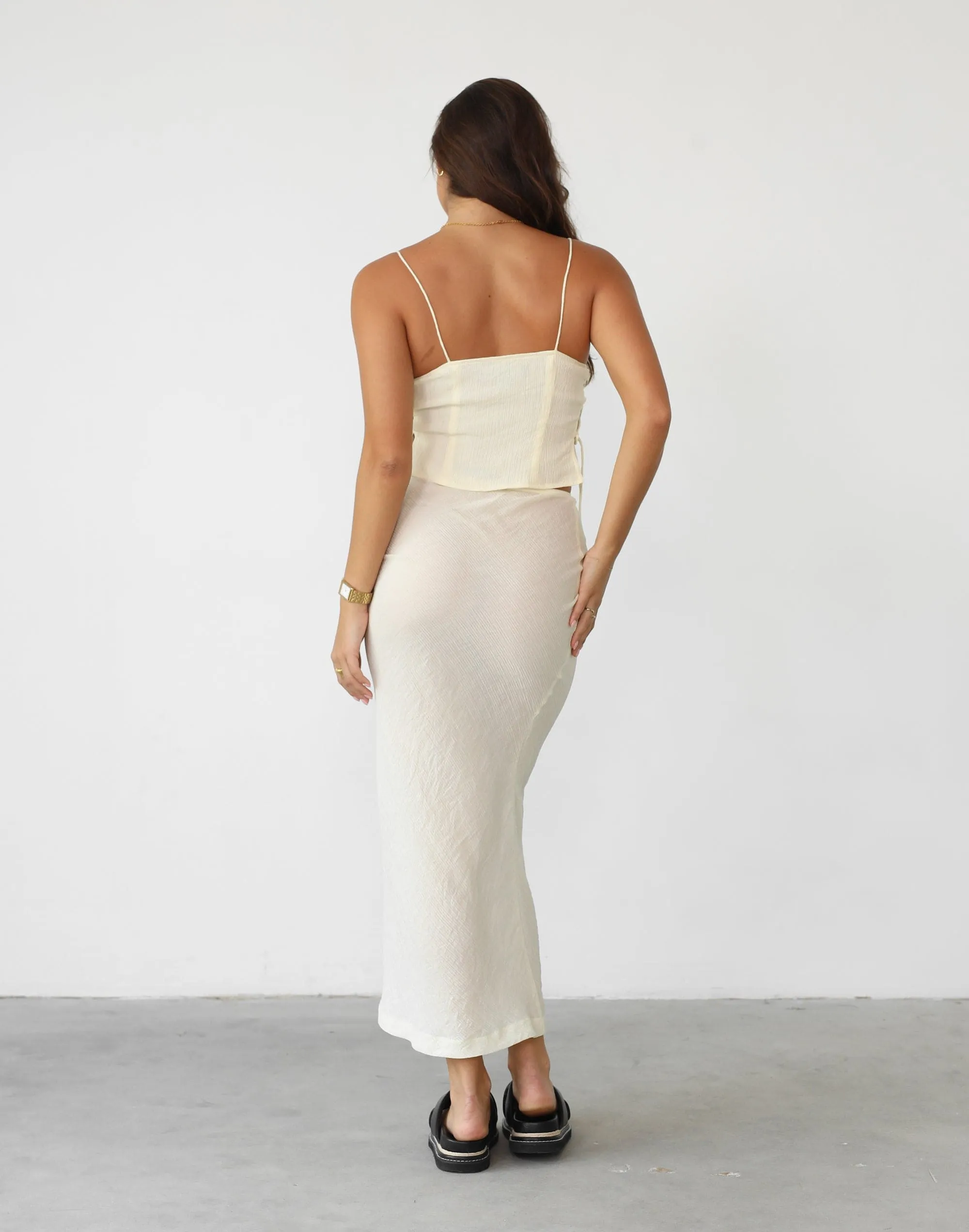 Endless Maxi Skirt (Ivory) - By Lioness