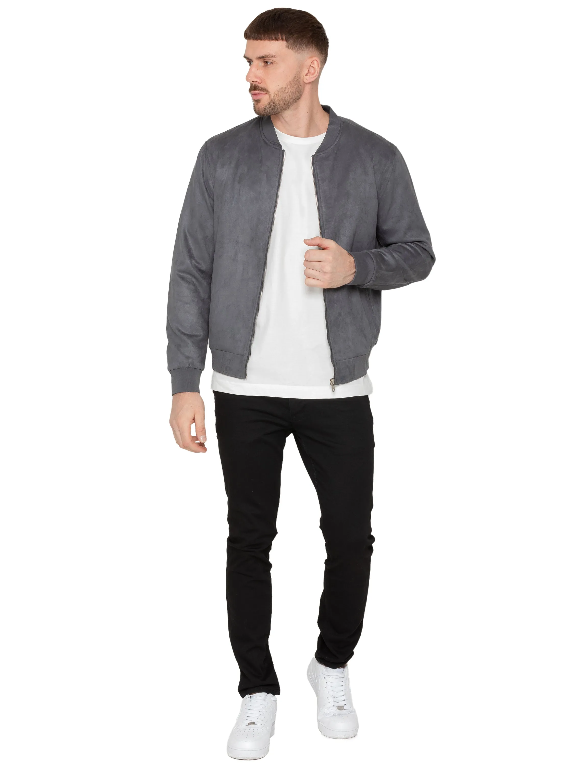 Enzo Milano | Mens Suede Bomber Jacket