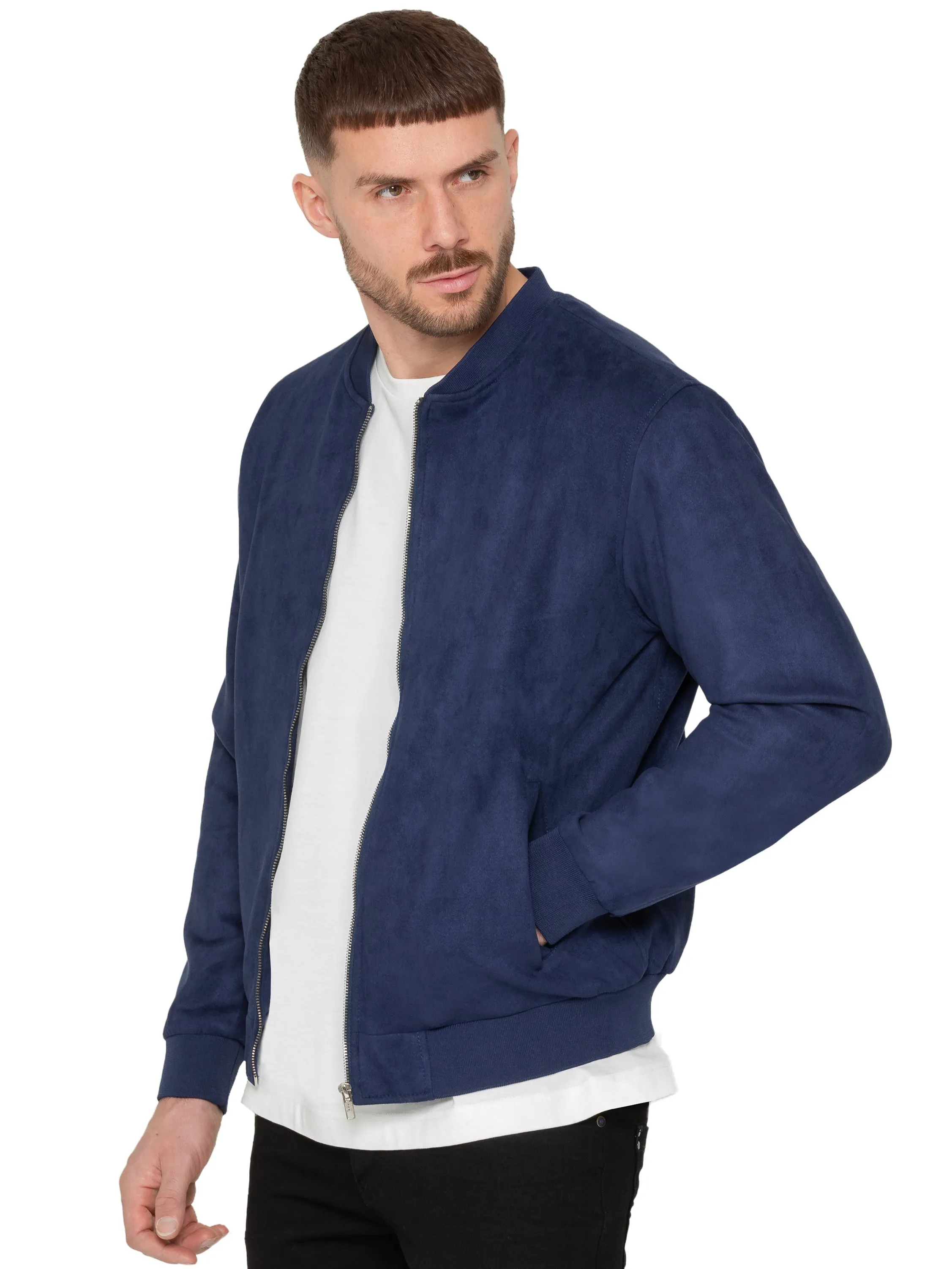 Enzo Milano | Mens Suede Bomber Jacket