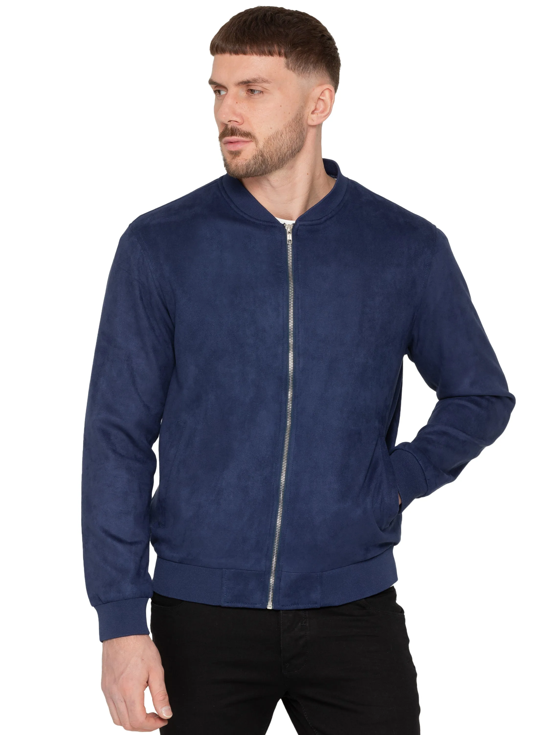 Enzo Milano | Mens Suede Bomber Jacket