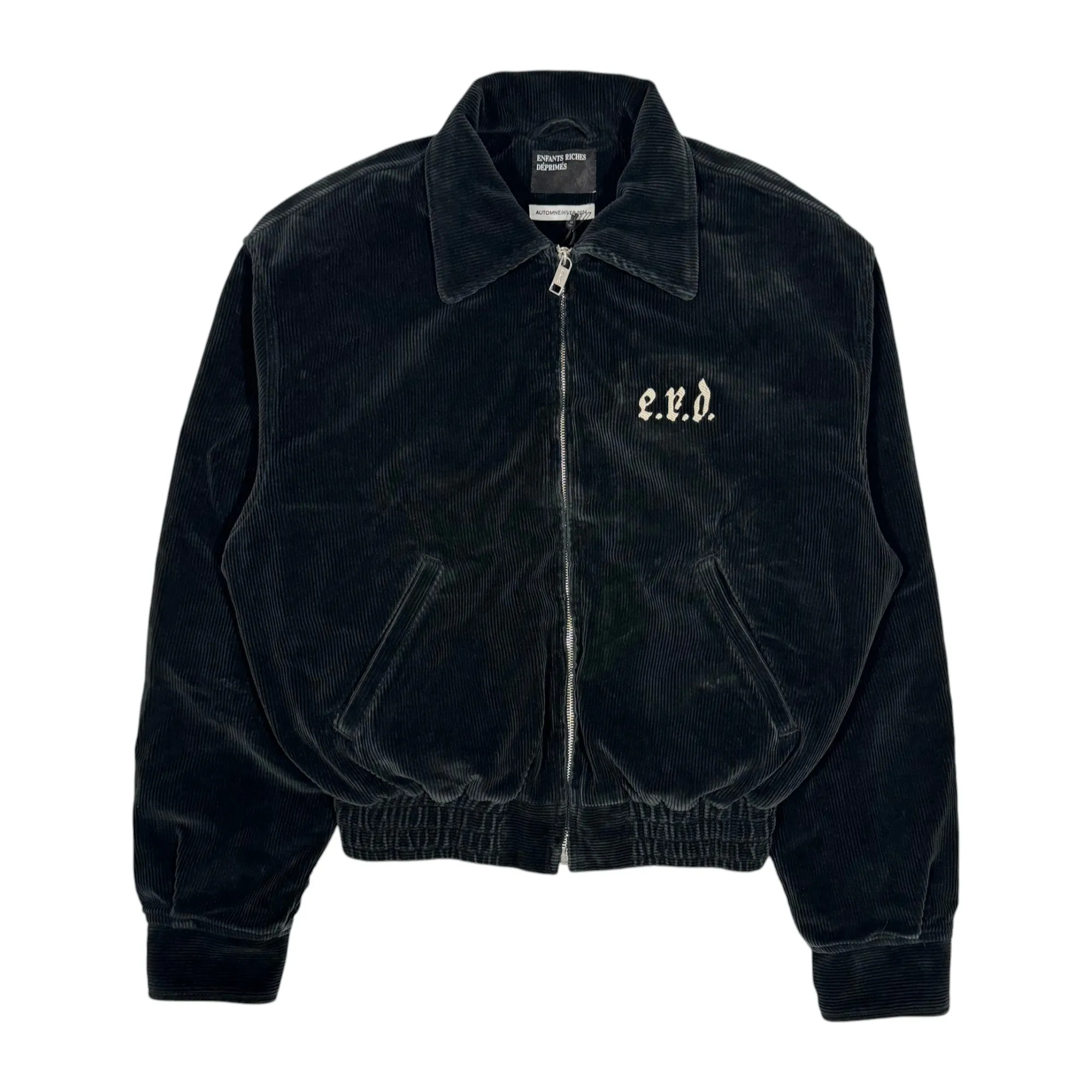 E.R.D. Embroidered Corduroy Barbara Bomber Jacket