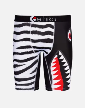 Ethika BOYS' BOMBER ZEBRA BOXER BRIEFS