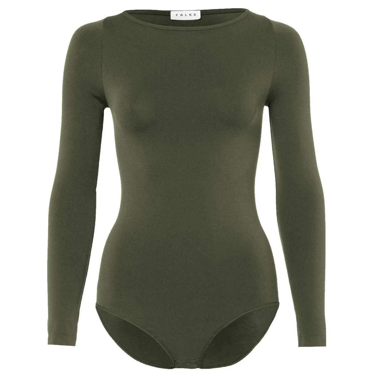 Falke Fine Cotton Long Sleeved Bodysuit - Military Green