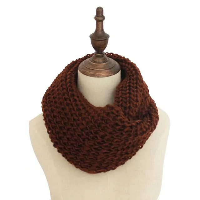 Fashion Collar Knitted Winter Scarf #FS-1