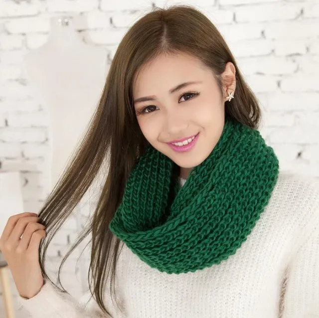 Fashion Collar Knitted Winter Scarf #FS-1