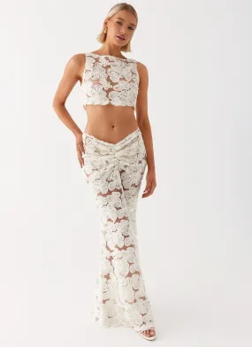 Fiorella Floret Maxi Skirt - Ivory