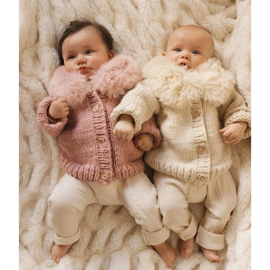 Fur Collar Natural Cardigan Sweater Baby & Toddler