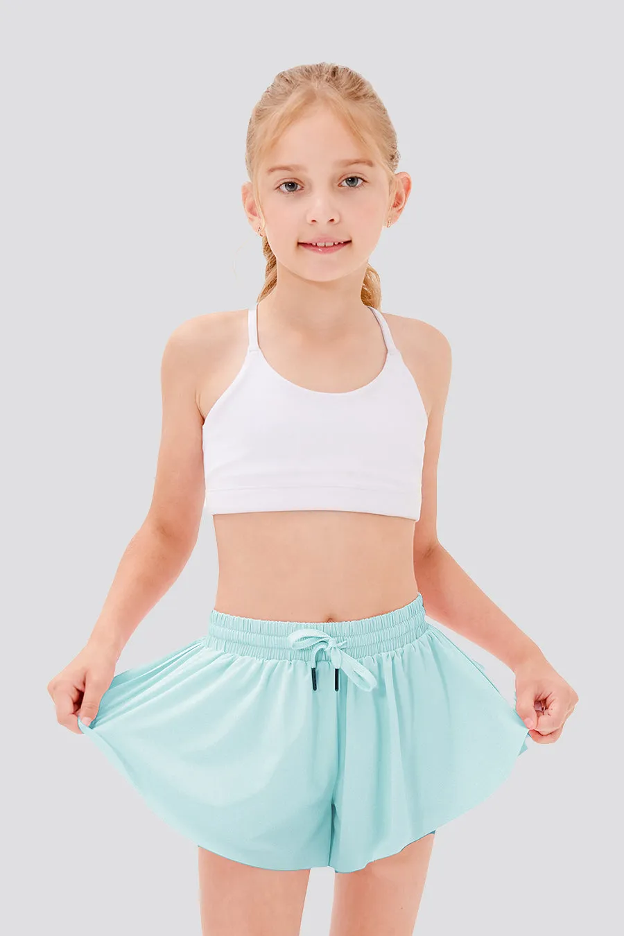 Girls Flowy Shorts - High Waist ｜3-pack