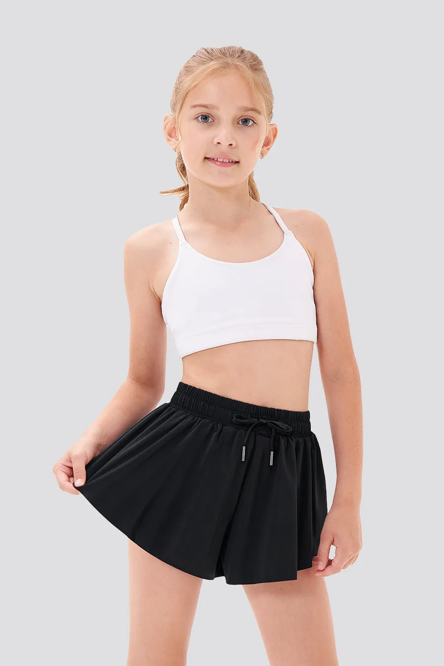 Girls Flowy Shorts - High Waist ｜3-pack