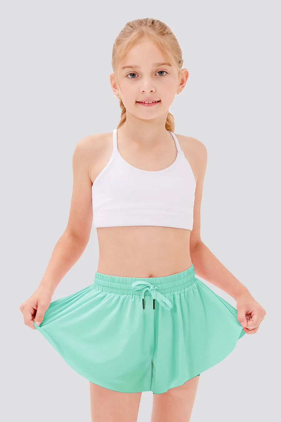 Girls Flowy Shorts - High Waist ｜3-pack