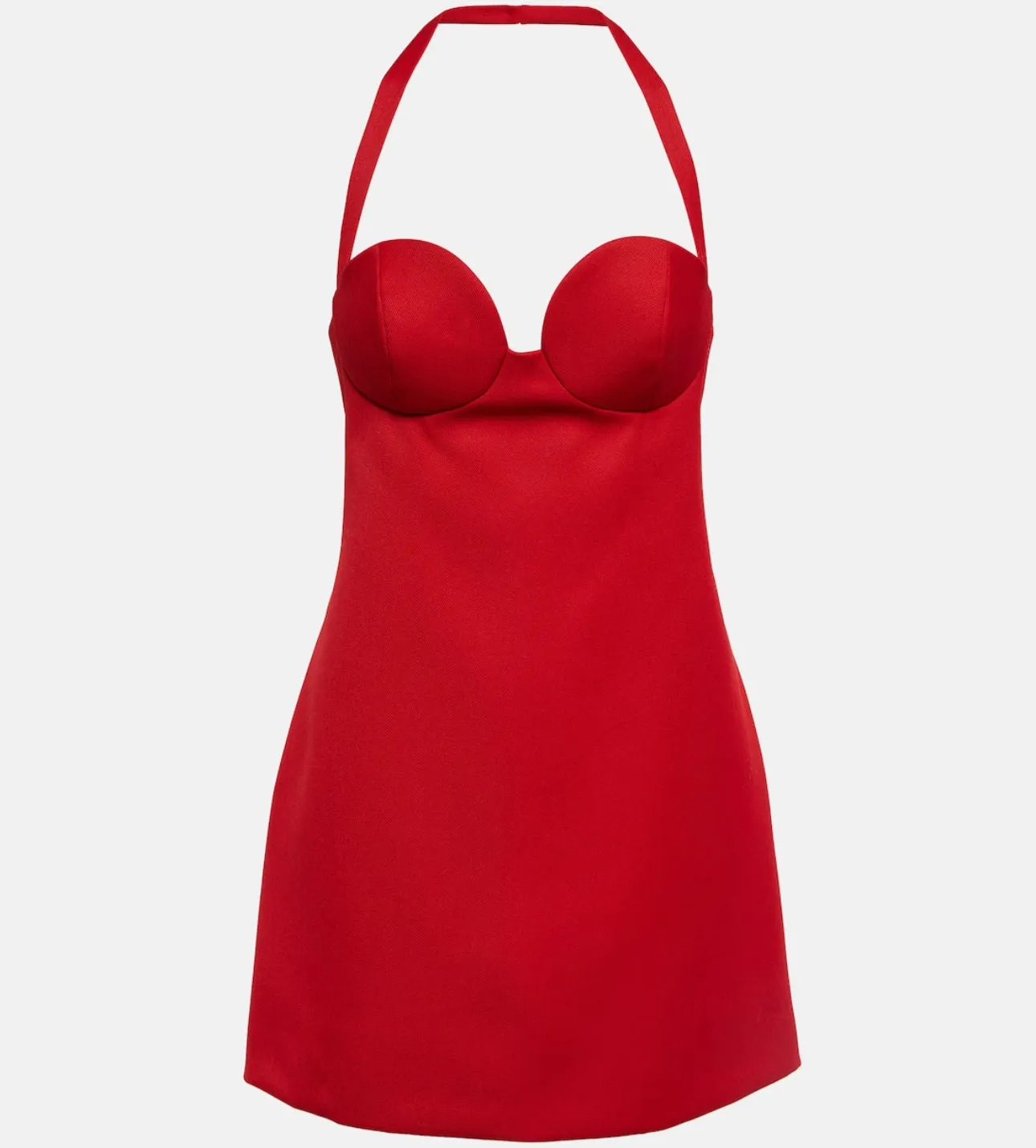 Halterneck Bustier Red Mini Dress