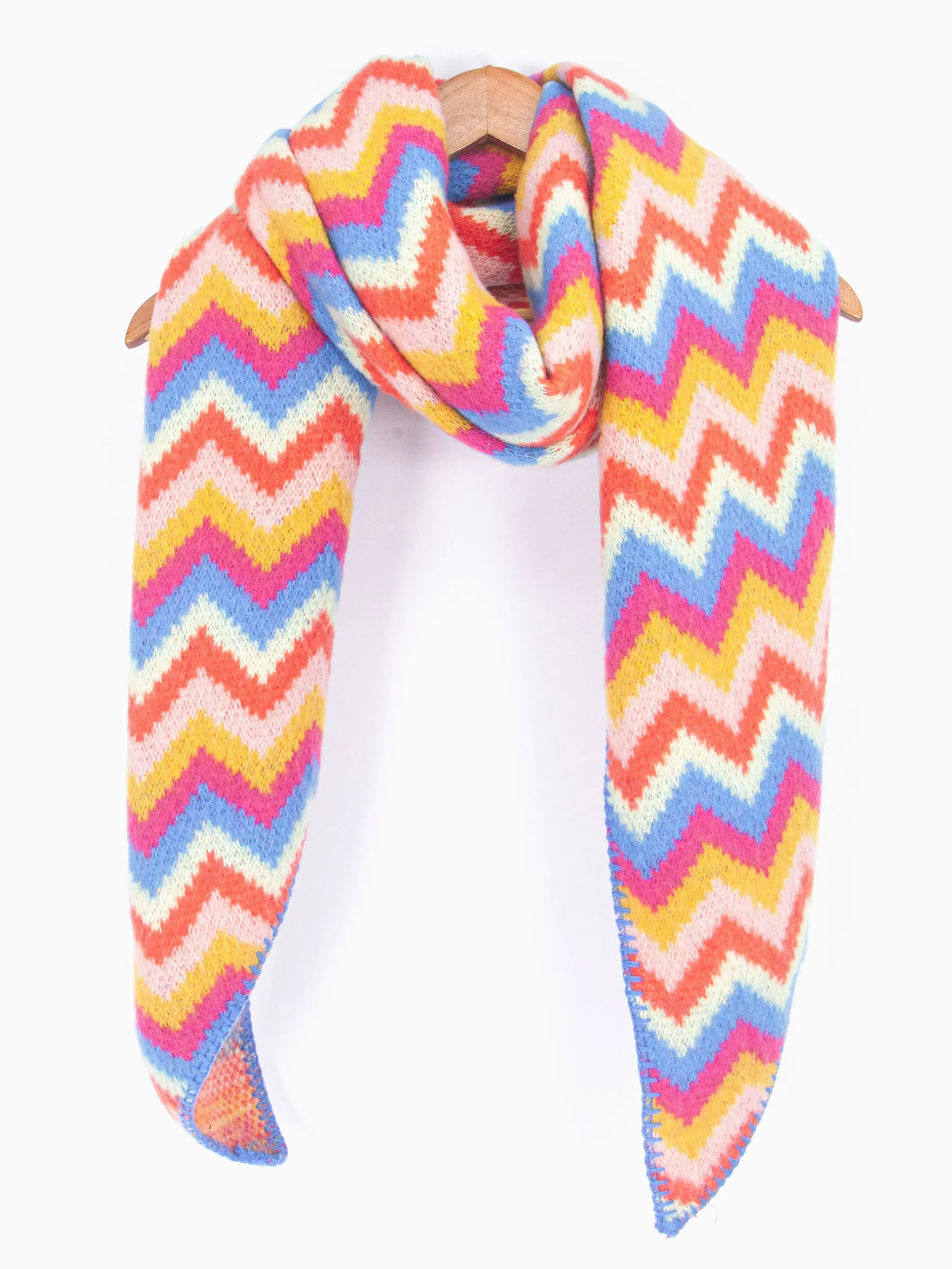 Honor Heavyweight Scarf - Multi, Zig Zag