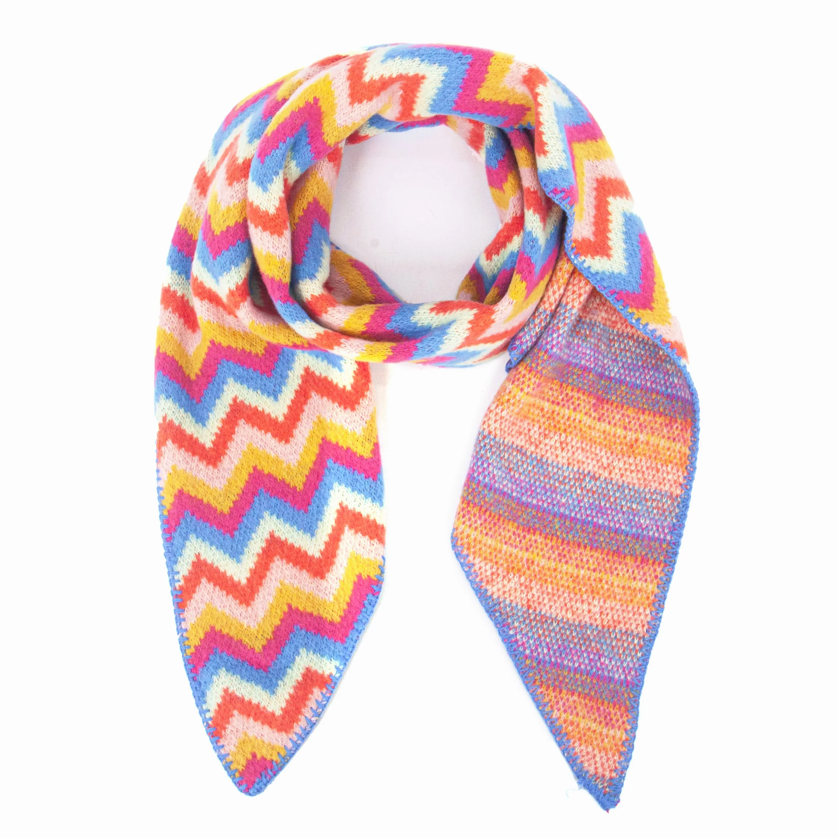 Honor Heavyweight Scarf - Multi, Zig Zag