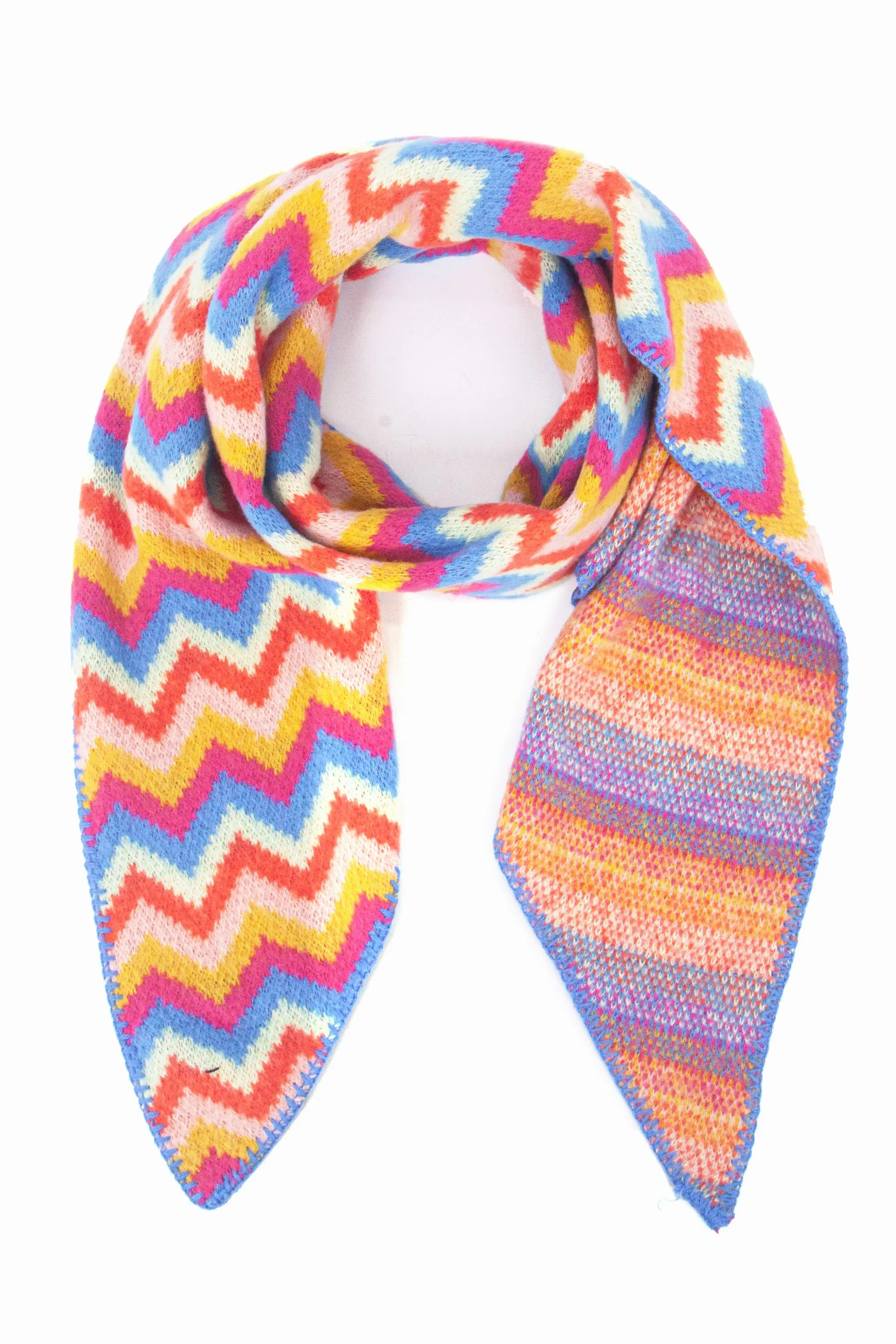 Honor Heavyweight Scarf - Multi, Zig Zag