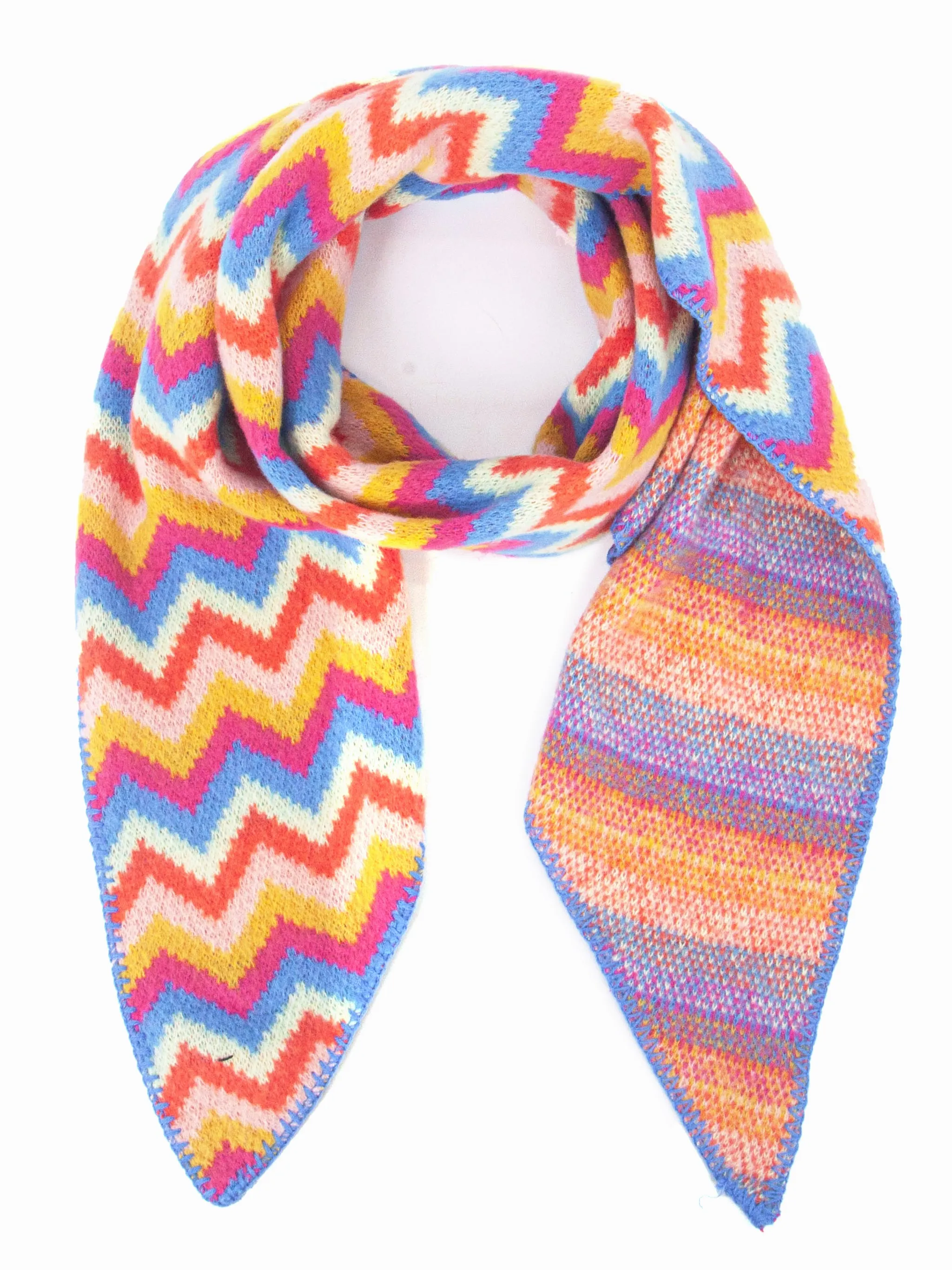 Honor Heavyweight Scarf - Multi, Zig Zag