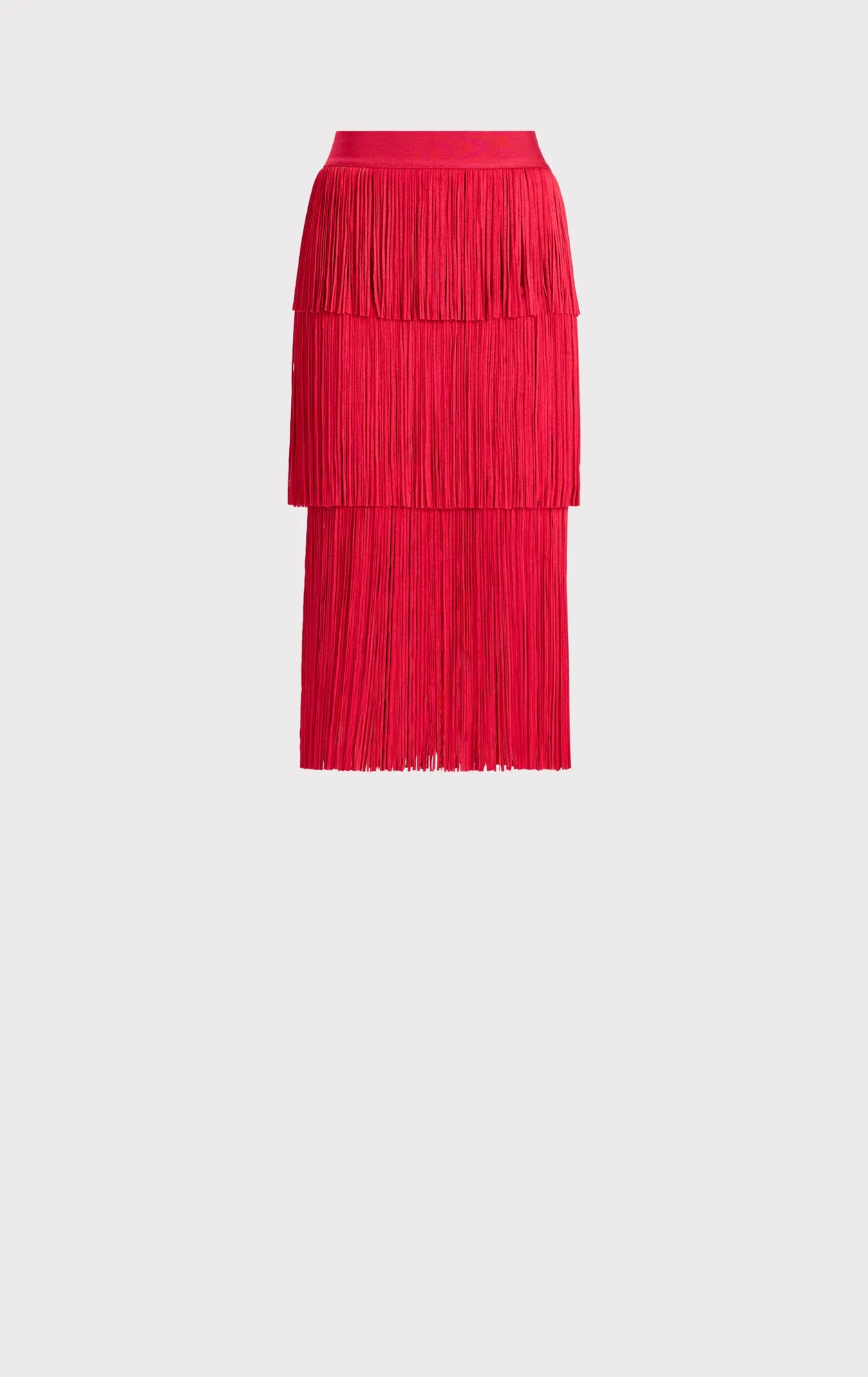 ICON LAYERED FRINGE MIDI SKIRT