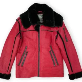 Jordan Craig - Faux Shearling Coat - Red