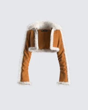 Juliana Tan Faux Shearling Jacket