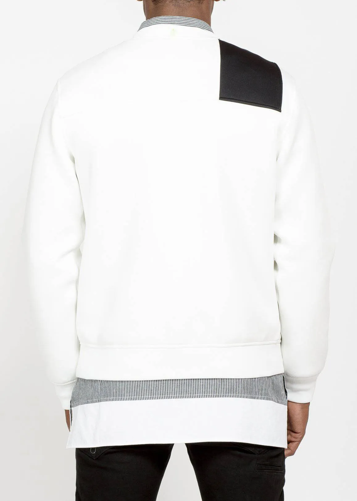 Konus Men's Neoprene Bomber Jacket in White