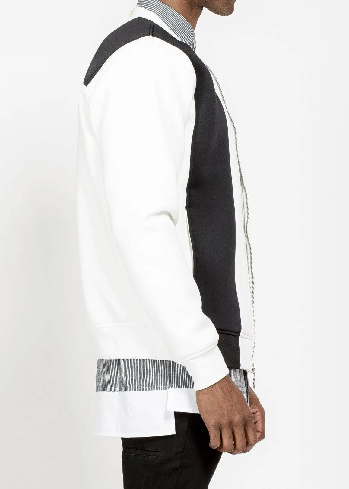 Konus Men's Neoprene Bomber Jacket in White