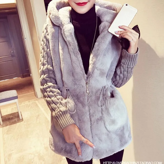 Ladies Faux Fur Coat